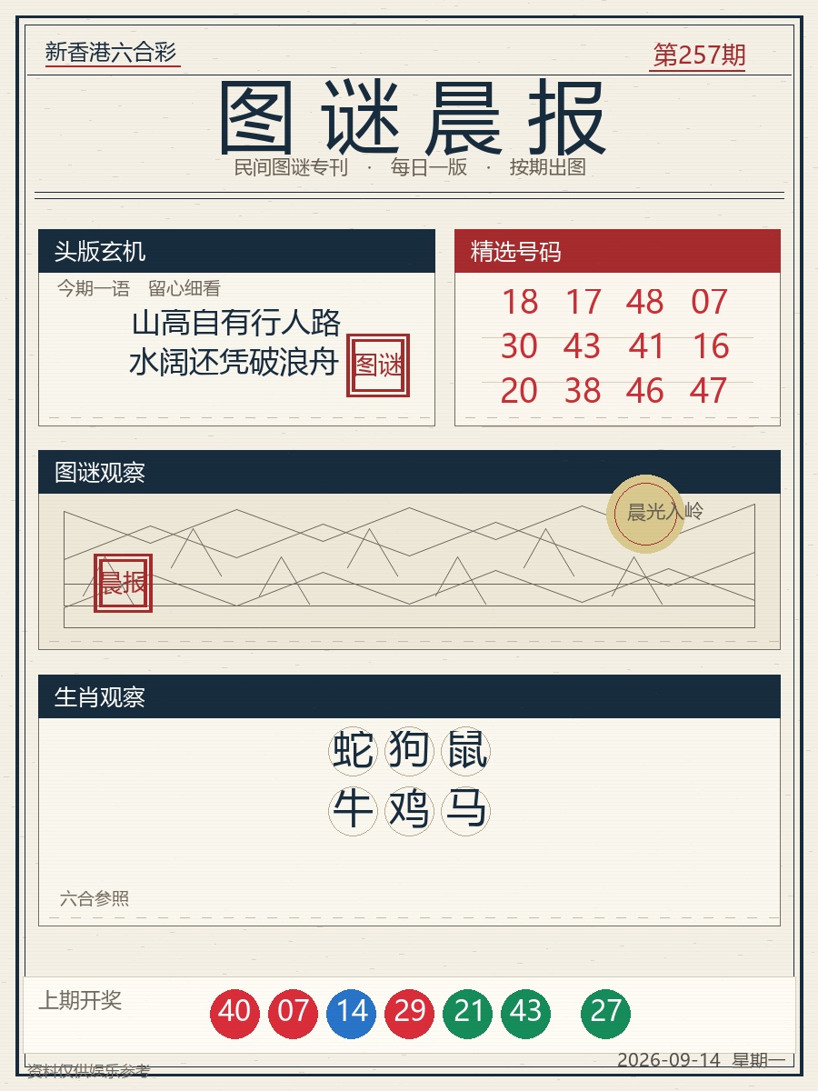 图谜晨报
